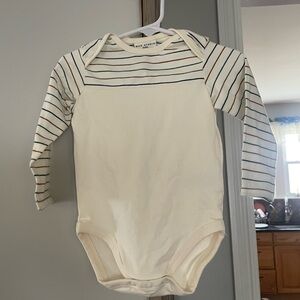 Cream Striped Kids One Piece